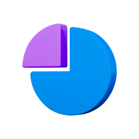 Gráfico circular  3D Illustration