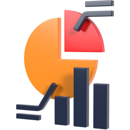 Gráfico circular  3D Illustration