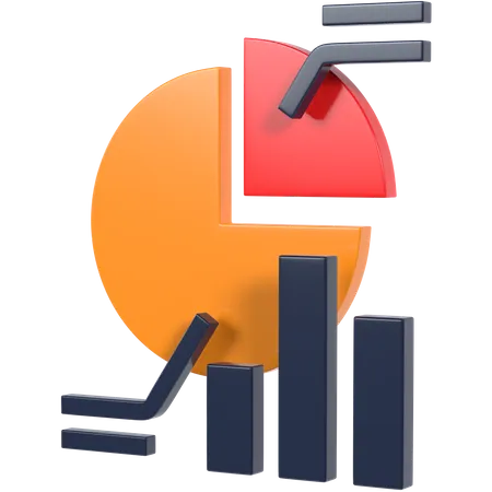 Gráfico circular  3D Illustration