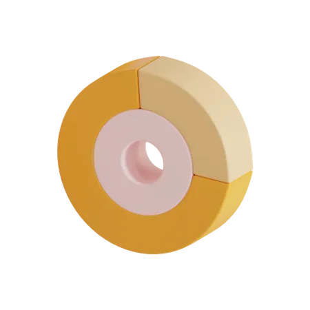 Gráfico circular  3D Icon