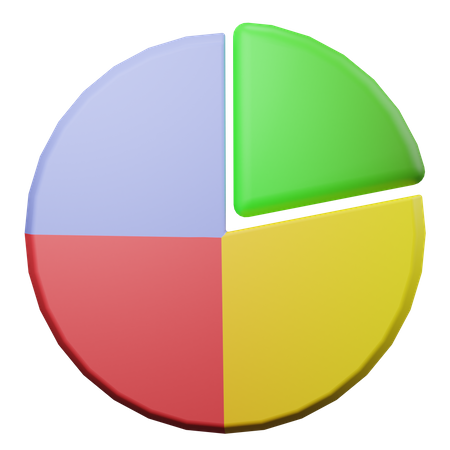 Gráfico circular  3D Illustration