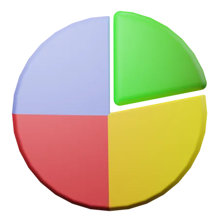 Gráfico circular  3D Illustration