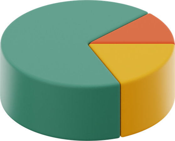 Gráfico circular  3D Illustration