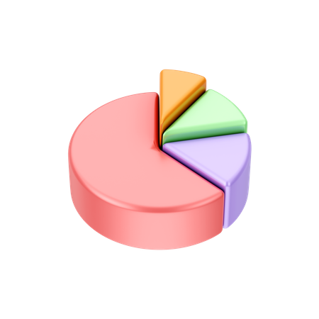 Gráfico circular  3D Icon