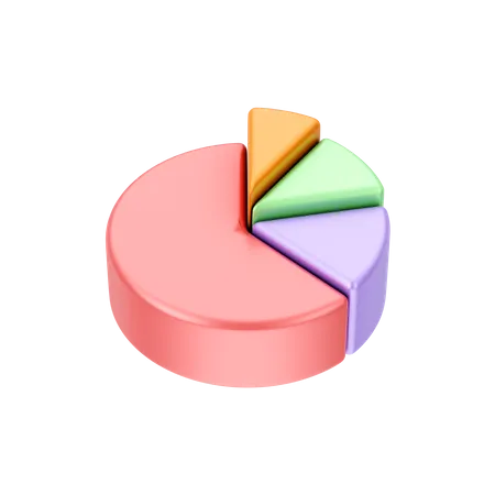 Gráfico circular  3D Icon