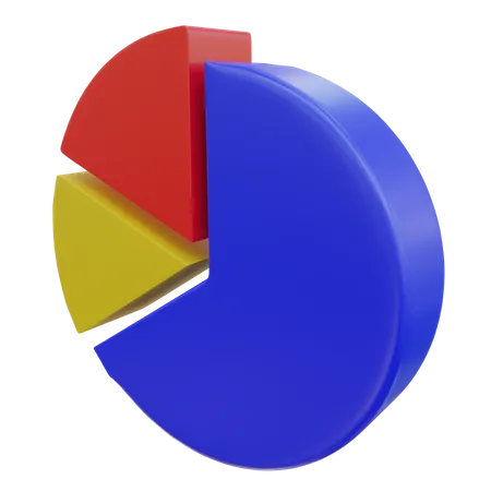 Gráfico circular  3D Icon