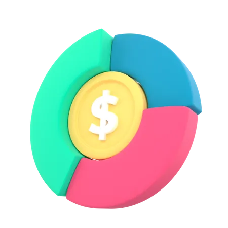 Gráfico circular  3D Icon