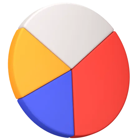 Gráfico circular  3D Icon