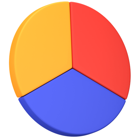 Gráfico circular  3D Icon