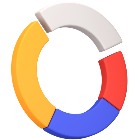 Gráfico circular  3D Icon