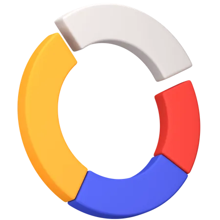 Gráfico circular  3D Icon