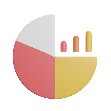 Gráfico circular  3D Icon