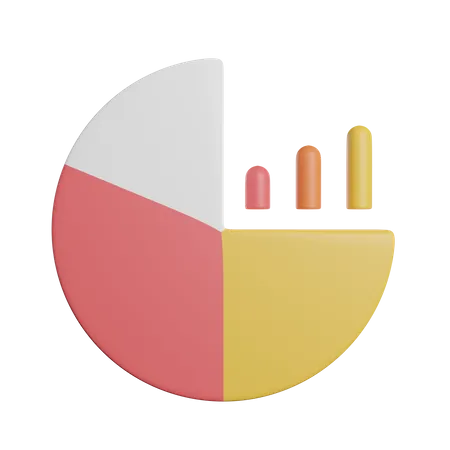 Gráfico circular  3D Icon