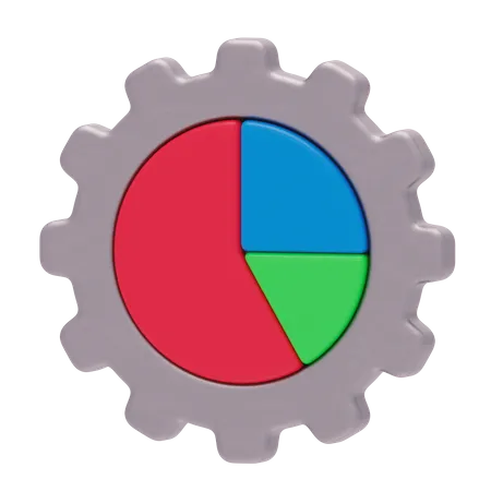 Gráfico circular  3D Icon