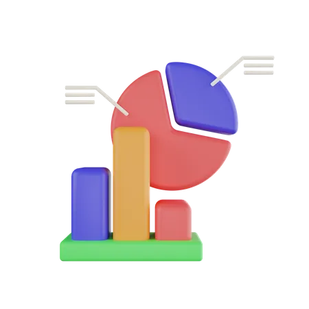 Gráfico circular  3D Icon