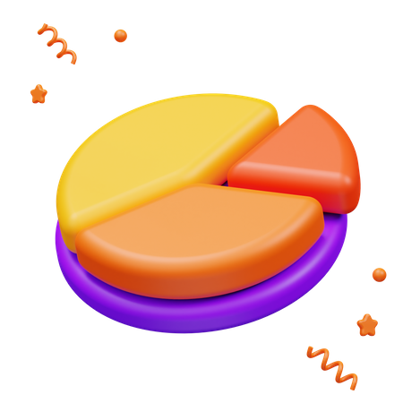 Gráfico circular  3D Icon