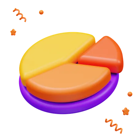 Gráfico circular  3D Icon