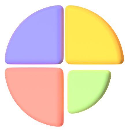 Gráfico circular  3D Icon