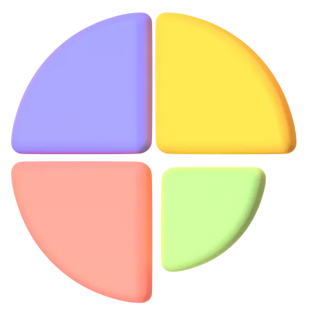 Gráfico circular  3D Icon