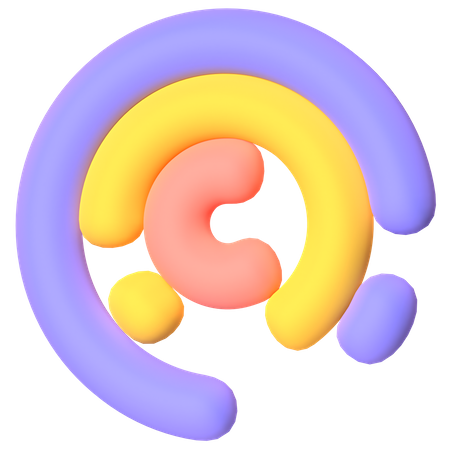 Gráfico circular  3D Icon