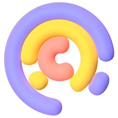 Gráfico circular  3D Icon