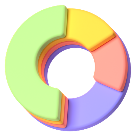 Gráfico circular  3D Icon