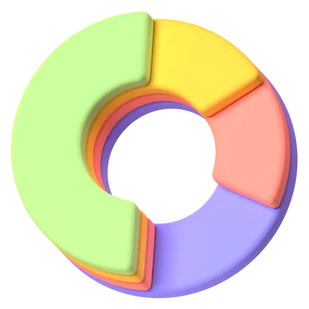 Gráfico circular  3D Icon