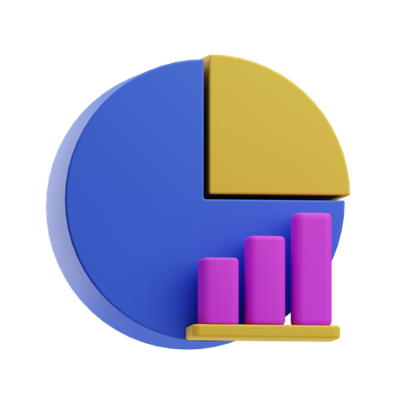 Gráfico circular  3D Icon