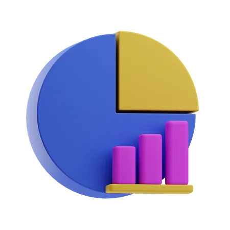 Gráfico circular  3D Icon