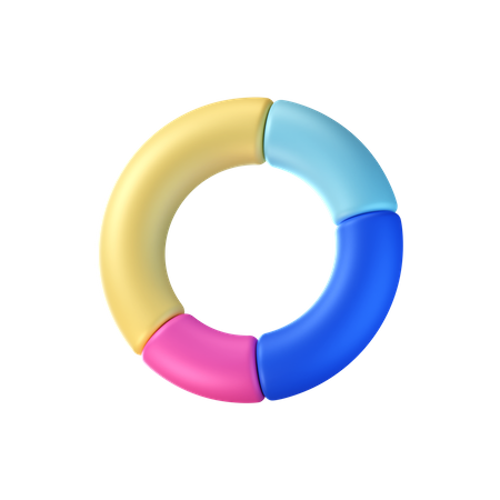 Gráfico circular  3D Icon