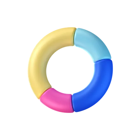 Gráfico circular  3D Icon