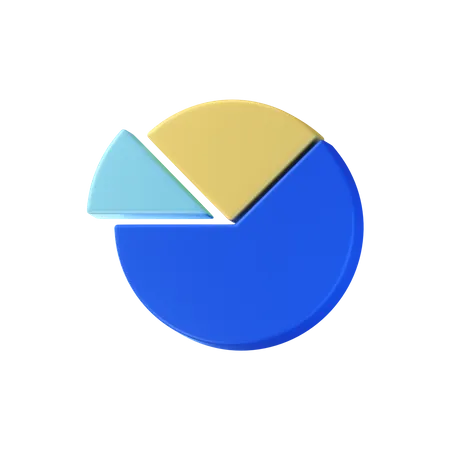 Gráfico circular  3D Icon