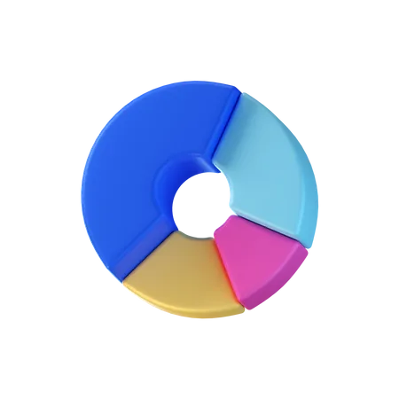 Gráfico circular  3D Icon