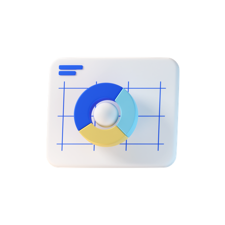 Gráfico circular  3D Icon