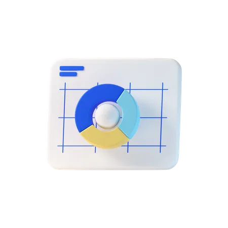 Gráfico circular  3D Icon