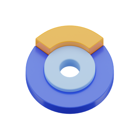 Gráfico circular  3D Icon