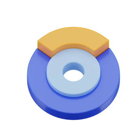 Gráfico circular  3D Icon