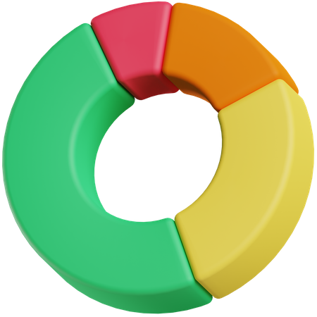 Gráfico circular  3D Icon