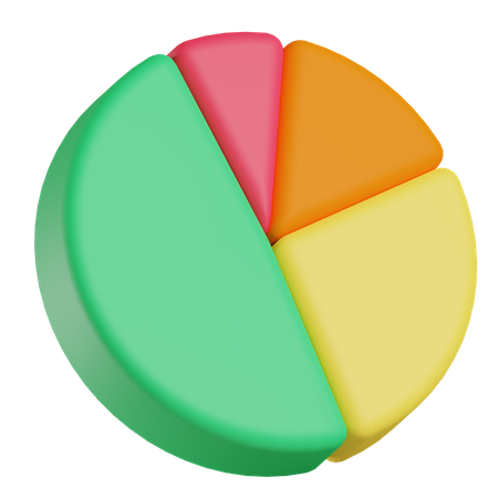 Gráfico circular  3D Icon