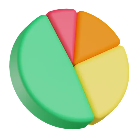 Gráfico circular  3D Icon