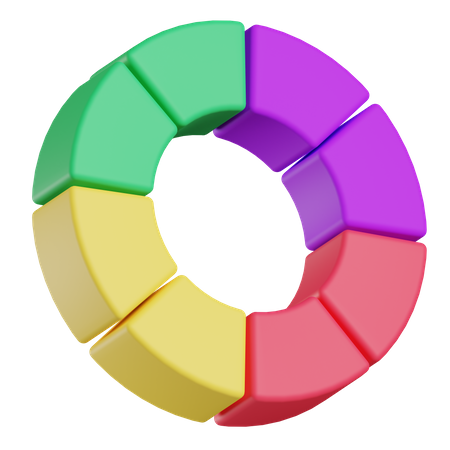 Gráfico circular  3D Icon