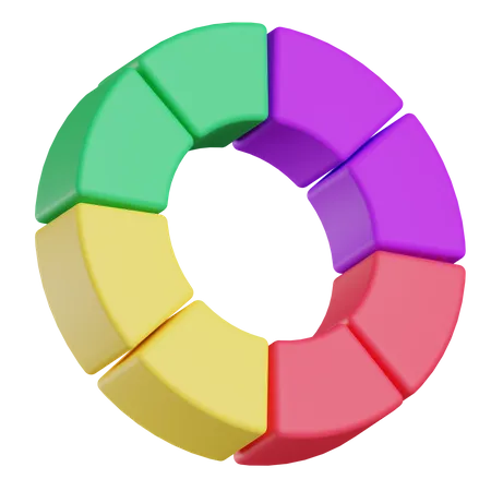 Gráfico circular  3D Icon