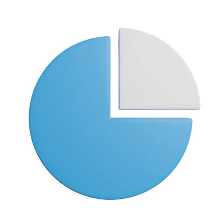 Gráfico circular  3D Icon