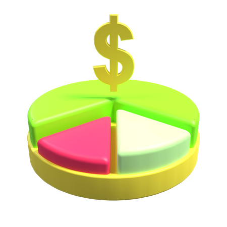 Gráfico circular  3D Icon