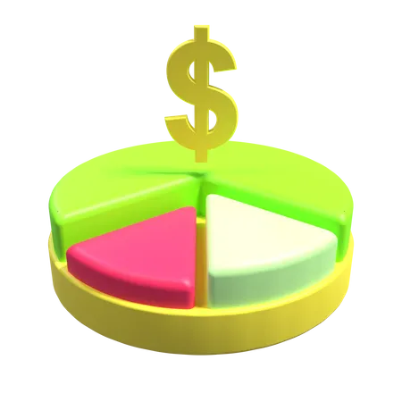 Gráfico circular  3D Icon