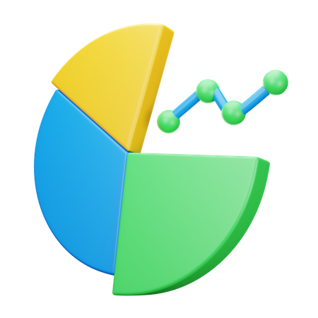 Gráfico circular  3D Icon