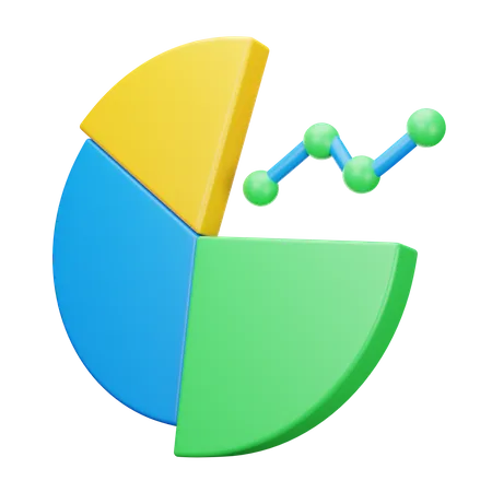 Gráfico circular  3D Icon