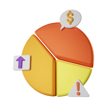 Gráfico circular  3D Icon