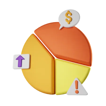 Gráfico circular  3D Icon