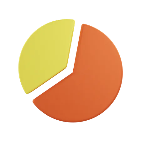 Gráfico circular  3D Icon